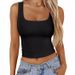 Cross-border European And American Camisole For Hot Girls, Summer Outerwear, Square-neck, Navel-revealing Vest,_ecoleips.com