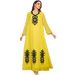 Women's Long Sleeve Robe Embroidered Style Dress By Muslim Women_ecoleips.com