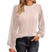 Women's Long Sleeved Shirt Autumn Casual Knitted Top Lace American Style Fashion For Ladies_ecoleips.com
