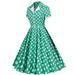 Vintage 50s Hepburn Style Retro Swing Dress For Women Holiday Picnic Photo Suit Bridesmaid Performance Gown_ecoleips.com
