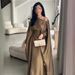 Spring Summer New Arrival Women's Retro Elegant Kaftan Robe Dress Button Detail European American Middle Eastern Export Style Party Wear_ecoleips.com