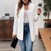 Men's Slim Fit Polyester Blazer Jacket - Wrinkle-Free, Stand Collar, Long Sleeve, Elegant Office Wear (White/Black/Gray, S-Xxl)_ecoleips.com