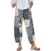 New Women's Pants With Abstract Printing, Fashionable Graffiti, Loose Pockets, Casual_ecoleips.com