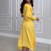 Women's Clothing New Product Light Yellow Three Quarter Sleeve Off Shoulder Casual Top Suit Irregular Medium Length Skirt_ecoleips.com
