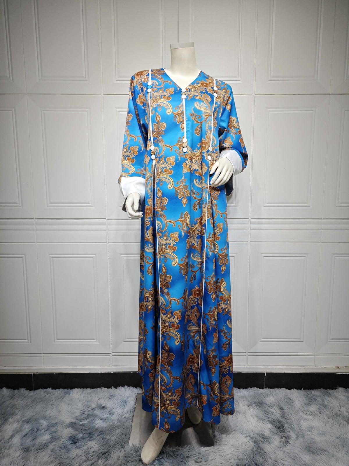 Women's Clothing Fashion Printed Robe Middle East Dress_ecoleips.com