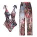 Retro One Piece Swimsuit Export Sexy Print Mesh Long Pants Suitable For Spring/Summer/Autumn_ecoleips.com