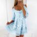 Cross-Border Princess Style European And American Off Shoulder Lace Strap Fashion Solid Color Loose Dress_ecoleips.com