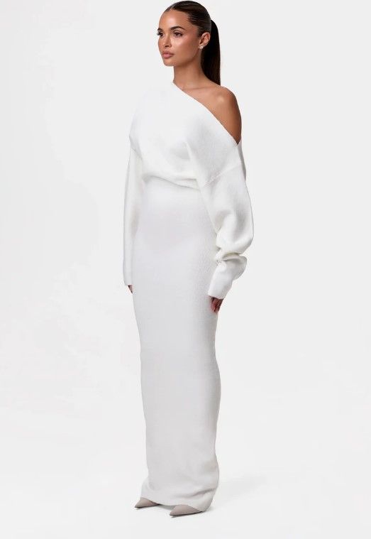 European And American Sexy Women's Fashion Cross-Border New Off-Shoulder Long Sleeve Slim Elegant Gorgeous Dress_ecoleips.com