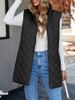 Women's Clothing Thin Warm Women's Lightweight Warm Quilted Vest Coat With Hood - Long Sleeveless Jacket For Casual Outfits (Black, Beige)_ecoleips.com