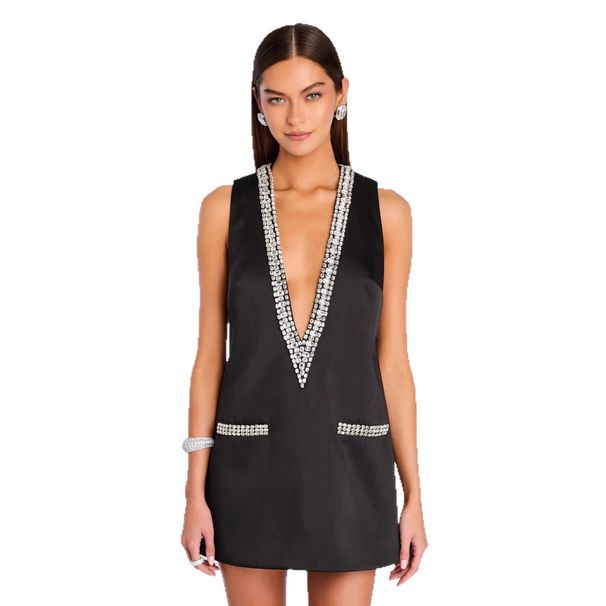 Women's Rhinestone Sleeveless Multi Color Dress Casual Elegant Fashion For Spring/Summer INS Vacation Party New Style 2026_ecoleips.com