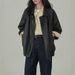 Women's Minimalist Soft Drape Leather Jacket Sweet Cool Style Entry Level Restaurant Classic Autumn Jacket_ecoleips.com