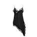2026 Spring/Summer New Style Simulated Silk Lace Slit Inner With A Stylish Design And Elegant Satin Strap Dress_ecoleips.com