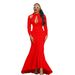 C8416 2021 Autumn New Foreign Trade Women's Clothing Plus Size High Waist Sexy Mermaid African Long Dress_ecoleips.com