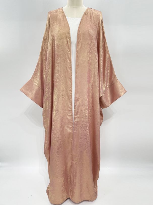 Women's Clothing Outer Middle Eastern Muslim Gold Stamped Robe Dubai Turkish Ladies Robe_ecoleips.com