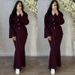Elegant Mermaid Tail Dress For Women - Slim Fit Long Sleeve V-Neck Button-Down Bodycon Dress With Waist Tie_ecoleips.com