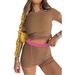 Women's Clothing New Fashion Casual Thread Contrast Color Two Piece Suit_ecoleips.com