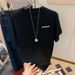 Women's White Short Sleeve T-Shirt round Neck mid Length Loose Top Trendy Versatile Spring Summer Student Fashion Half Sleeve_ecoleips.com