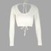 AC572 Off-Shoulder Long-Sleeve Short Lace Backless Top, Ins Pure Desire Style Fashionable Versatile T-Shirt For Women_ecoleips.com