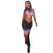 European And American Style Foreign Trade Printed Sexy Women's Gradient Color Tube Top Bodycon Halter Neck Slim Fit_ecoleips.com