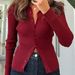 Diyun European And American Casual Simple Solid Color Long Sleeve Shirt Woolen Women's Clothing 2025 Autumn_ecoleips.com
