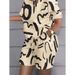 Women's Clothing Women's Short Sleeved Two Piece Printed Suit Style Spring Summer Commuter Wear For Formal & Casual For Women_ecoleips.com