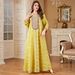 Muslim Dress Women"Elegant Embroidered Abaya Dress – Modest Long Robe For Women, Lightweight Polyester Arabic Style Islamic Dress_ecoleips.com