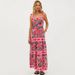 Women's Floral One-Piece Swimsuit With Adjustable Bow Ties – UPF 50+ Nylon Blend, Removable Padding & Tummy Control_ecoleips.com