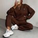2024 Autumn/Winter European American Cross-Border Women's Jacquard Long-Sleeve Sweatshirt Pants Set Japanese And_ecoleips.com