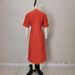 Women's Long Dress V Neck Short Sleeve Front Button Loose Fit Shirt Dress With Slit Fashion_ecoleips.com