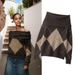 Off-Shoulder Diamond Knit Sweater – Trendy One-Shoulder Pullover For Women (As Pictured, S/M/L)_ecoleips.com