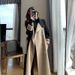 Winter New Style Temperament Thin Contrasting Color Woolen Coat Women_ecoleips.com