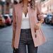Women's Clothing Women's Slim Fit Jacquard Splicing Woolen Jacket Popular Thickened Temperament Commuter Jacket For Women_ecoleips.com