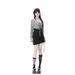 Black Swan Little Mom Autumn Halter Neck Hot Girl Bodycon Dress Slim Fit Sunscreen Shirt Two-Piece Set_ecoleips.com