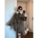 girl British Style Mid-Length Cotton Coat For Women Winter Vintage Lamb Wool Collar Warm Thickened Jacket_ecoleips.com