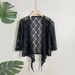 Elegant Lace Summer Cardigan - Slim Fit V-Neck Cover-Up With 3/4 Sleeves, Lightweight & Breathable For Women_ecoleips.com