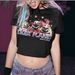 European American Punk Letter Clown Short T-Shirt for Girls Summer Hot Print Top Women's Fashion Casual Tee_ecoleips.com
