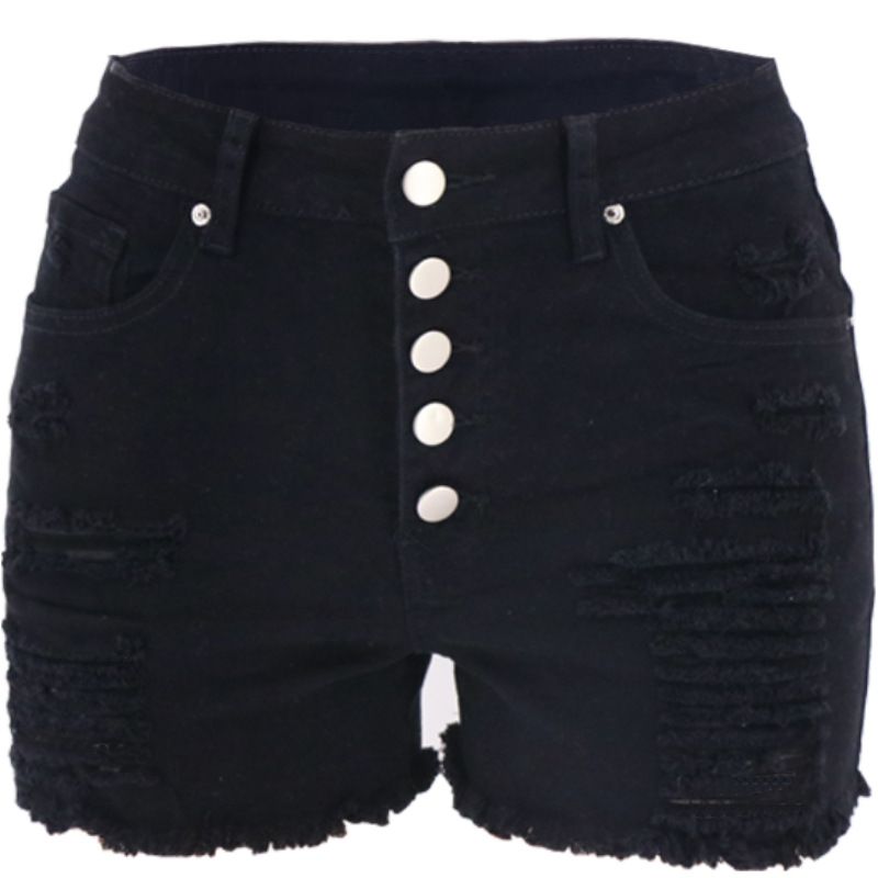 Women's Clothing Spring And Summer New Temperament Commuting Straight Hole High Waist Ordinary Washed Black And White Cotton Women's Jeans_ecoleips.com