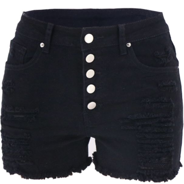 Women's Clothing Spring And Summer New Temperament Commuting Straight Hole High Waist Ordinary Washed Black And White Cotton Women's Jeans_ecoleips.com