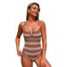 Colorful Striped Sexy Girl Women's Swimsuit European American Fashion Vacation Cross-border Dopamine Infused Swimwear_ecoleips.com