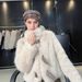 Maillard Leather Buckle Design Small Fragrance Fur Coat Winter Fur Coat_ecoleips.com