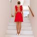Fashion Export Women's Clothing European And American Cross-Border Summer Solid Color V-Neck High Waist Dress_ecoleips.com