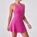 Women's Clothing Quick Drying Feather Tennis Skirt Beautiful Back Fitness One Piece Yoga Suit_ecoleips.com
