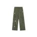 American Military Green Embroidered Work Pants For Men And Women, Pleated Multi Pocket Loose Casual Straight Leg Couple_ecoleips.com