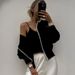 Short Sleeveless Pearl-Trimmed Knit Cardigan – 3D Textured Open-Front Sweater (Black/White, S-XL)_ecoleips.com