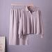 plus Size Sweater Two Piece Set New 2026 Export Style Knitted Polo Collar Loose Fit Casual And Stylish Women's Clothing for Autumn And Winter_ecoleips.com