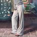 Soft Drappy Milk Silk Wide Leg Pants With Drawstring Waist, Loose Fit Lounge Trousers For Casual Chic Style_ecoleips.com