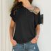 Aria Basics Aria Basics 2023 Spring Summer Hot Sale European And American Casual Asymmetrical Cross Shoulder Irregular Short_ecoleips.com