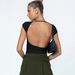 European And American Fashion Y2K Summer Sexy Backless Nylon Moisture-wicking Breathable Short-sleeve Slim-fit Bm Top_ecoleips.com