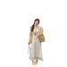 Summer 2025 New French-style Apricot Strap For Women, High-end Elegant Early Spring Lace Heavy-duty Long Dress_ecoleips.com