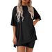 Modal Cotton Blend Short Sleeve T-Shirt & Shorts Set For Women, Relaxed Fit Casual Lounge Wear, Soft Breathable Summer Outfit In 10 Colors_ecoleips.com